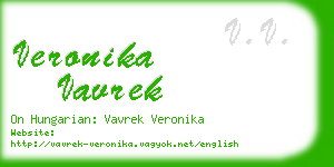 veronika vavrek business card